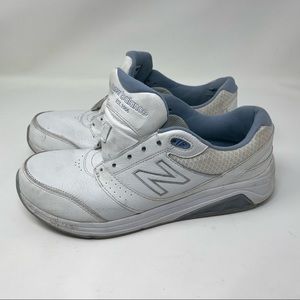 Womens New Balance 928v2 White Leather Walking  Shoes no shoelaces no insoles